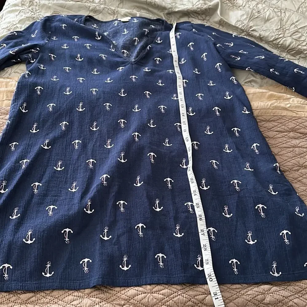 J. Crew | Navy Anchor Cover- up Dress/Tunic Size S